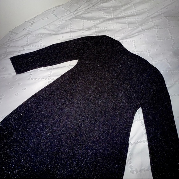 NWT: Sparkly Black Long Sleeve Dress for Night Out - Picture 2 of 4